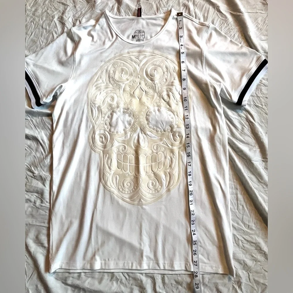 !Ay Guey! White Skull Graphic Men's T-Shirt Size Medium NWT - Picture 9 of 14